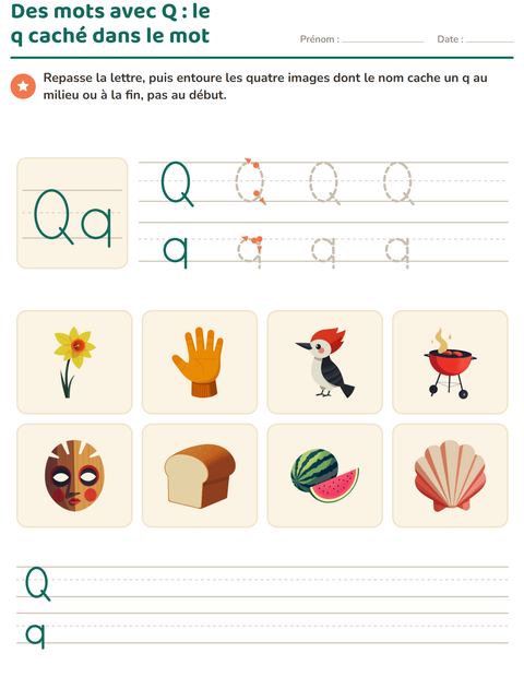 Aperçu de la fiche La lettre de la semaine pour École maternelle (grande section, 5-7 ans)