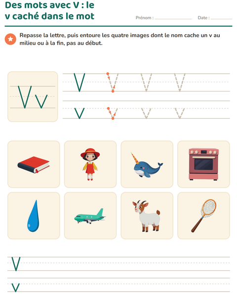 Aperçu de la fiche La lettre de la semaine pour École maternelle (grande section, 5-7 ans)