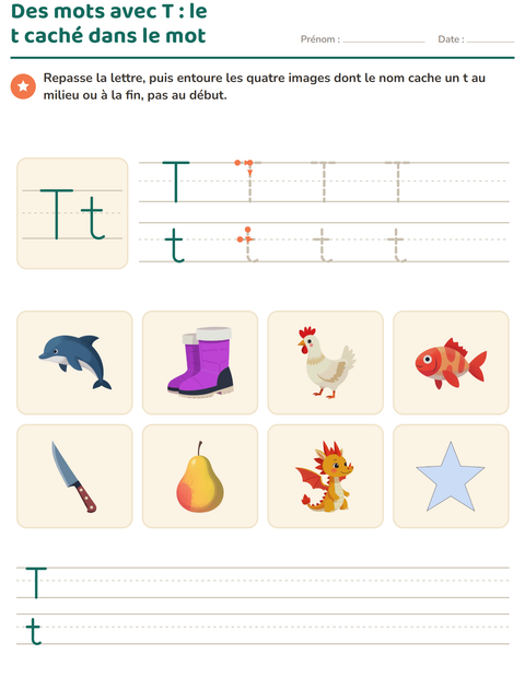 Aperçu de la fiche La lettre de la semaine pour École maternelle (grande section, 5-7 ans)