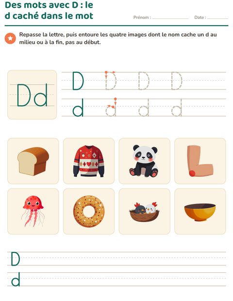 Aperçu de la fiche La lettre de la semaine pour École maternelle (grande section, 5-7 ans)