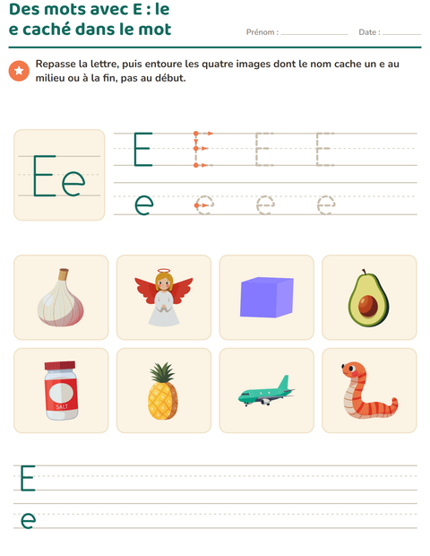 Aperçu de la fiche La lettre de la semaine pour École maternelle (grande section, 5-7 ans)