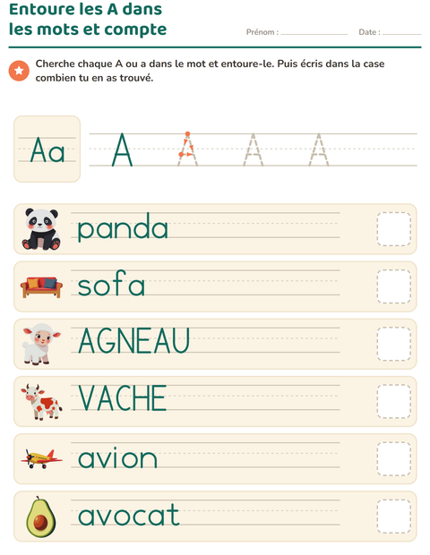 Aperçu de la fiche La lettre de la semaine pour École maternelle (grande section, 5-7 ans)