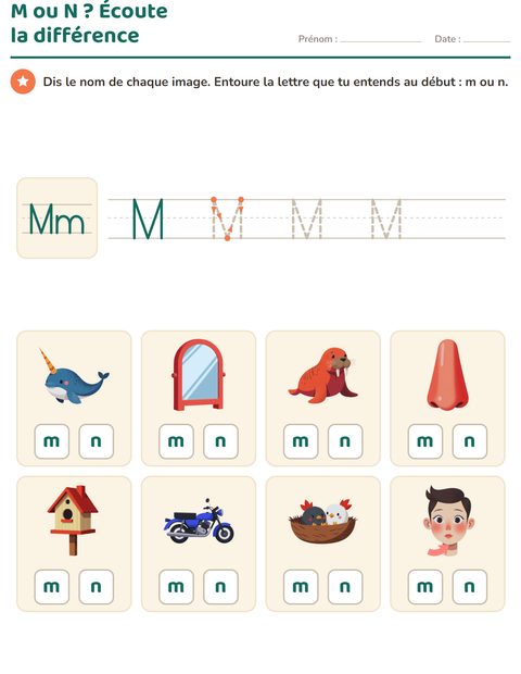 Aperçu de la fiche La lettre de la semaine pour École maternelle (grande section, 5-7 ans)