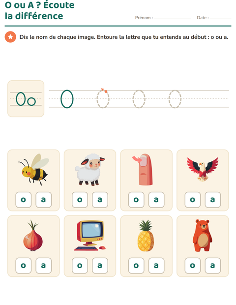 Aperçu de la fiche La lettre de la semaine pour École maternelle (grande section, 5-7 ans)