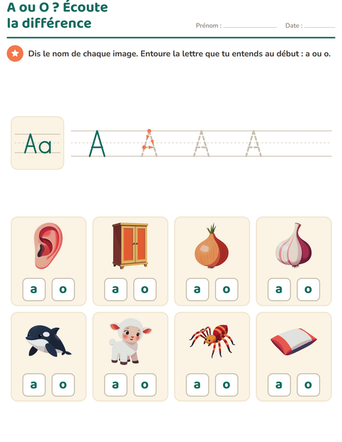 Aperçu de la fiche La lettre de la semaine pour École maternelle (grande section, 5-7 ans)