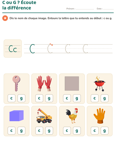 Aperçu de la fiche La lettre de la semaine pour École maternelle (grande section, 5-7 ans)