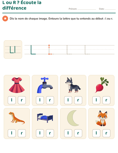Aperçu de la fiche La lettre de la semaine pour École maternelle (grande section, 5-7 ans)