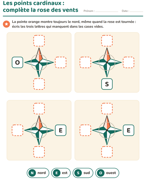 Aperçu de la fiche Lire une carte pour CE1 (cours élémentaire 1)