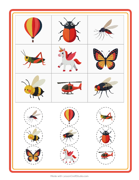 Loto des images – Choses qui volent