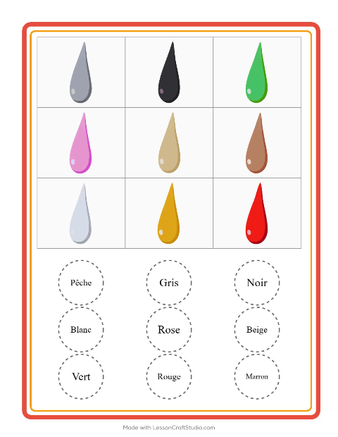 Aperçu de la fiche Loto avec Couleurs pour École maternelle (grande section, 5-7 ans)