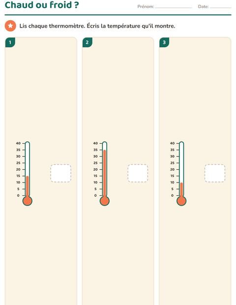 Température et volume au CE2 : chaud, froid, place occupée — 2