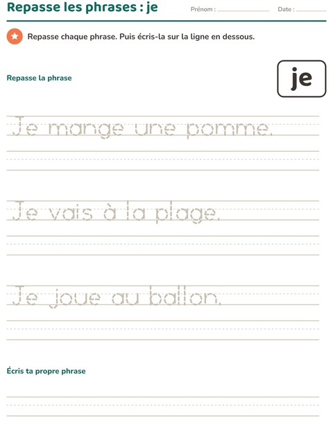 Aperçu de la fiche Mots-outils pour École maternelle (grande section, 5-7 ans)