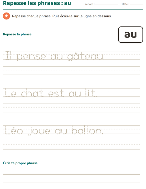 Aperçu de la fiche Mots-outils pour École maternelle (grande section, 5-7 ans)