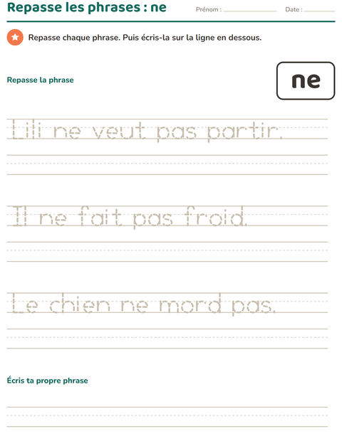 Aperçu de la fiche Mots-outils pour École maternelle (grande section, 5-7 ans)