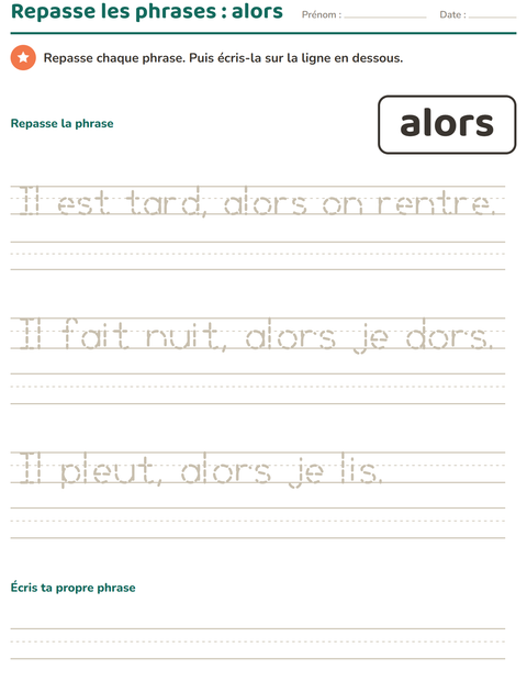 Aperçu de la fiche Mots-outils pour École maternelle (grande section, 5-7 ans)