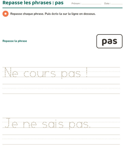 Aperçu de la fiche Mots-outils pour École maternelle (grande section, 5-7 ans)