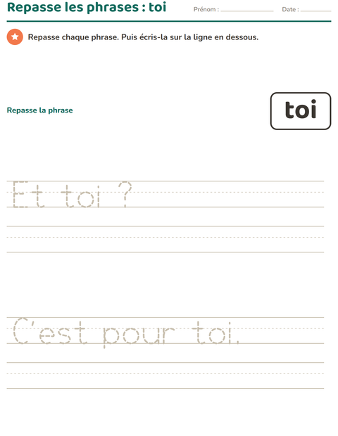 Aperçu de la fiche Mots-outils pour École maternelle (grande section, 5-7 ans)