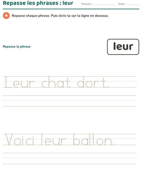 Aperçu de la fiche Mots-outils pour École maternelle (grande section, 5-7 ans)