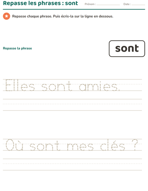 Aperçu de la fiche Mots-outils pour École maternelle (grande section, 5-7 ans)