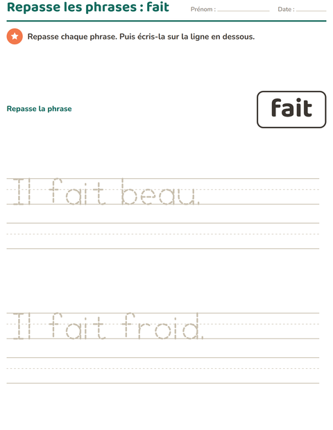 Aperçu de la fiche Mots-outils pour École maternelle (grande section, 5-7 ans)