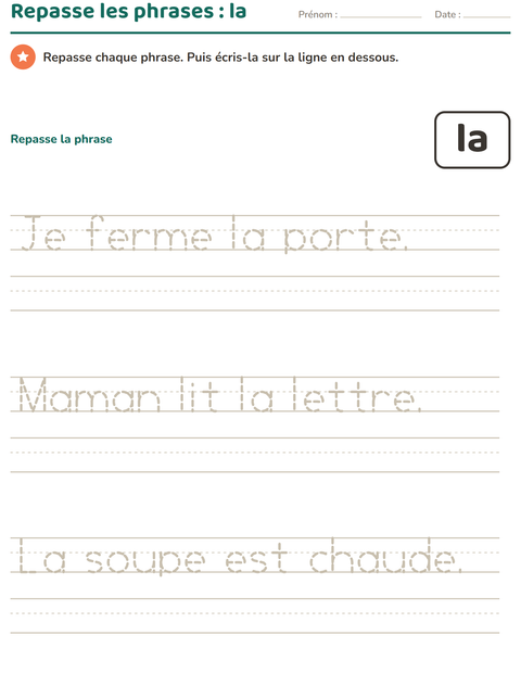 Aperçu de la fiche Mots-outils pour École maternelle (grande section, 5-7 ans)
