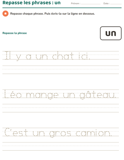 Aperçu de la fiche Mots-outils pour École maternelle (grande section, 5-7 ans)