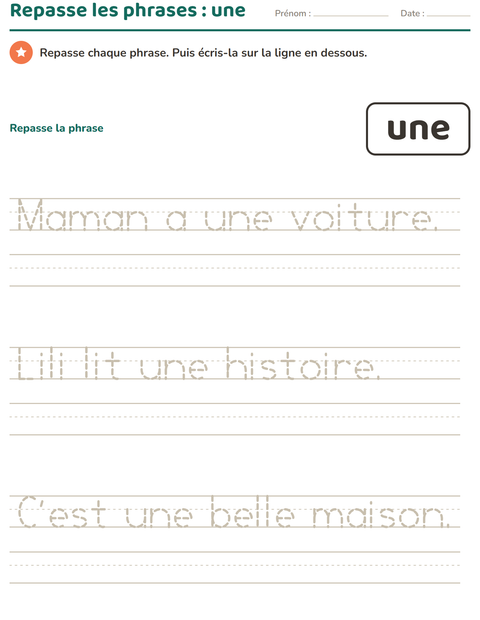Aperçu de la fiche Mots-outils pour École maternelle (grande section, 5-7 ans)