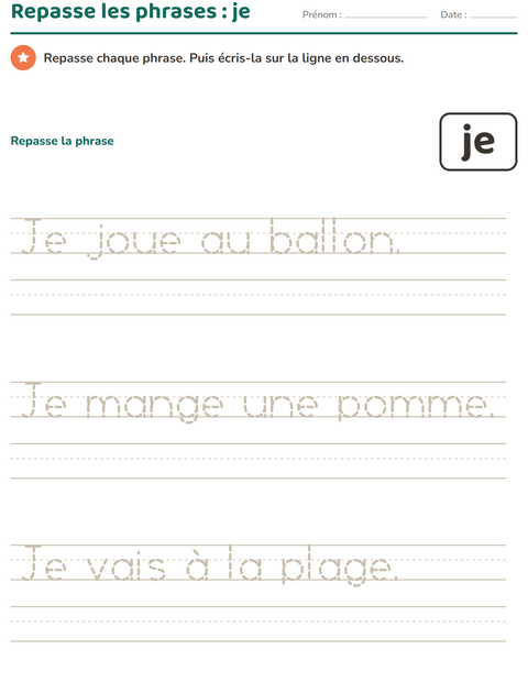 Aperçu de la fiche Mots-outils pour École maternelle (grande section, 5-7 ans)