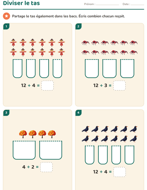 Aperçu de la fiche Multiplication en réseaux avec Divers pour CE2 (cours élémentaire 2)