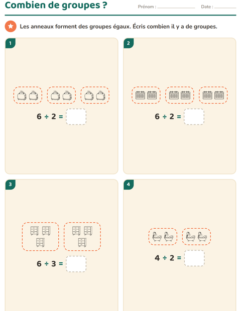 Aperçu de la fiche Multiplication en réseaux avec Maison NB pour CE1 (cours élémentaire 1)