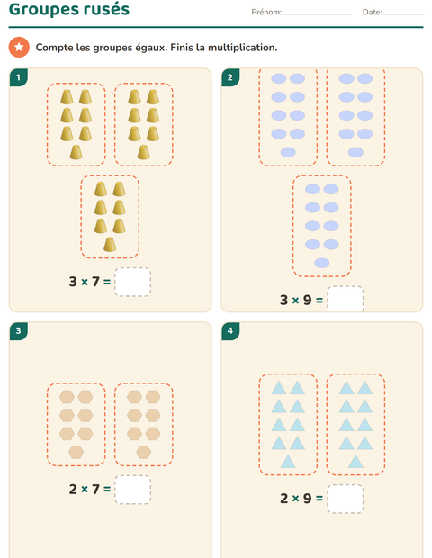 Tables de multiplication et réseaux au CE2 — 5