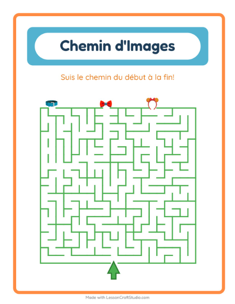 Aperçu de la fiche Parcours Illustré avec Accessoires pour École maternelle (grande section, 5-7 ans)