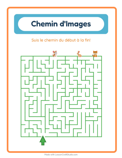 Aperçu de la fiche Parcours Illustré avec Animaux de compagnie pour École maternelle (grande section, 5-7 ans)