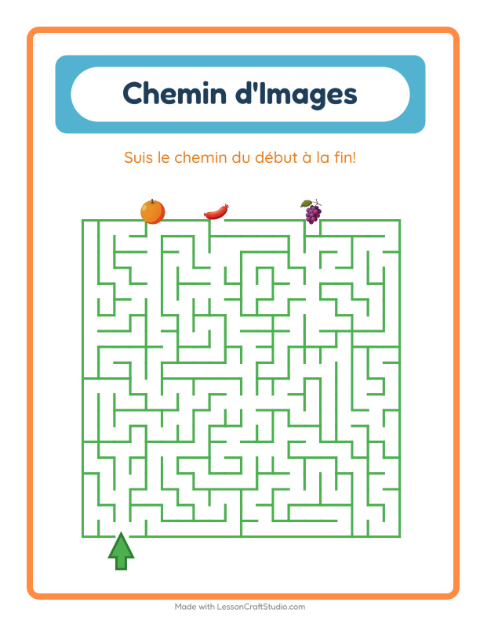Aperçu de la fiche Parcours Illustré avec Au supermarché pour École maternelle (grande section, 5-7 ans)