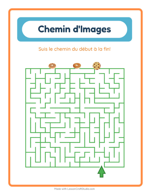 Aperçu de la fiche Parcours Illustré avec Boulangerie pour École maternelle (grande section, 5-7 ans)
