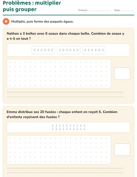 Aperçu de la fiche Petits problèmes avec Jouets NB 2 pour CE2 (cours élémentaire 2)