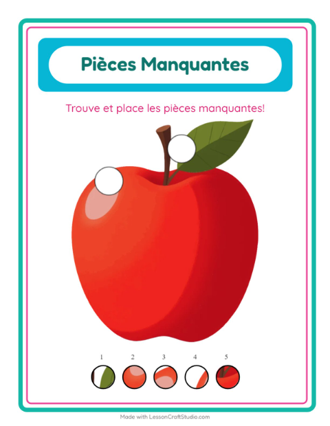 Pièce manquante – Fruits