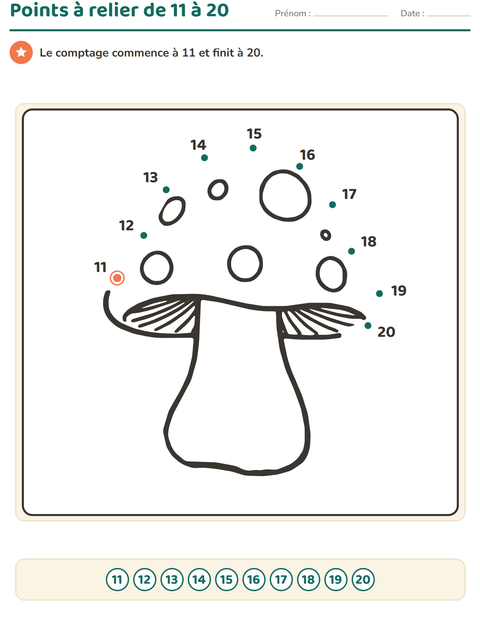 Aperçu de la fiche Points à relier pour École maternelle (grande section, 5-7 ans)