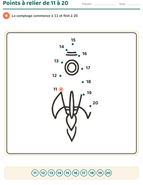 Aperçu de la fiche Points à relier pour École maternelle (grande section, 5-7 ans)