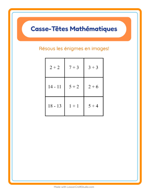 Aperçu de la fiche Puzzle Mathématique avec Au supermarché pour CP (cours préparatoire)