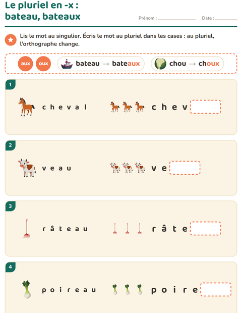 Aperçu de la fiche Règles d'orthographe pour CE1 (cours élémentaire 1)
