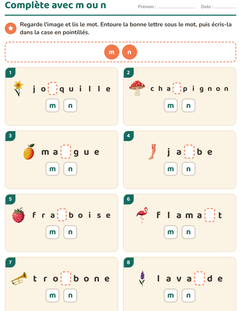 Aperçu de la fiche Règles d'orthographe pour CE1 (cours élémentaire 1)