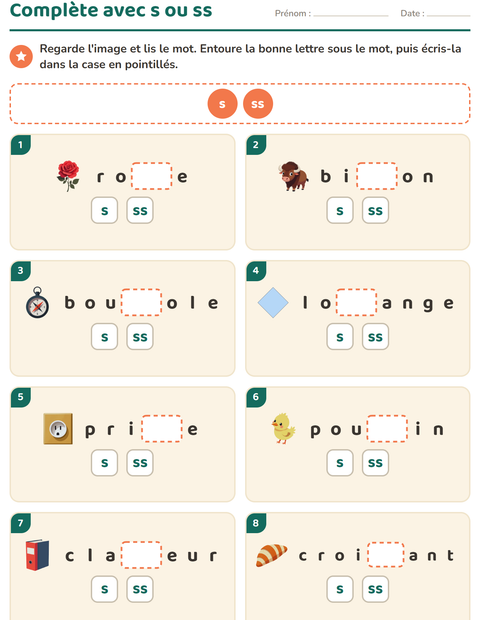 Aperçu de la fiche Règles d'orthographe pour CE1 (cours élémentaire 1)