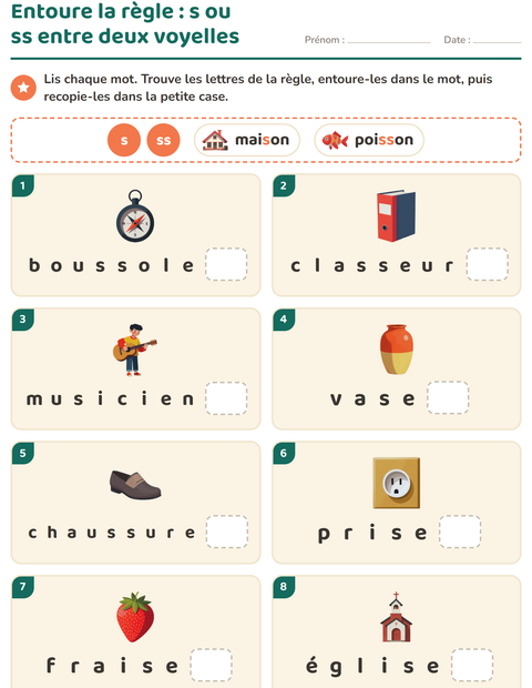 Aperçu de la fiche Règles d'orthographe pour CE1 (cours élémentaire 1)