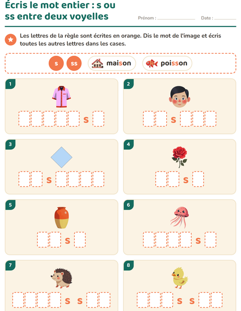 Aperçu de la fiche Règles d'orthographe pour CE1 (cours élémentaire 1)