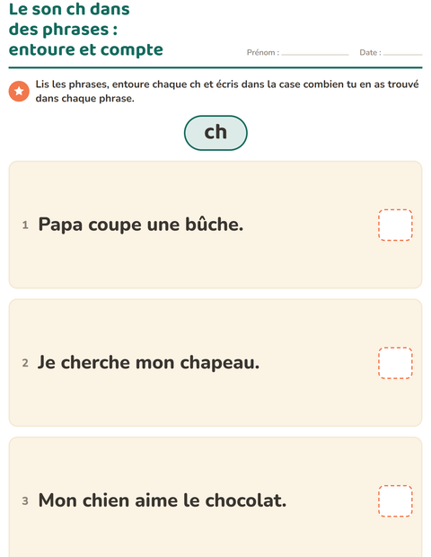 Aperçu de la fiche Les sons complexes pour CE1 (cours élémentaire 1)