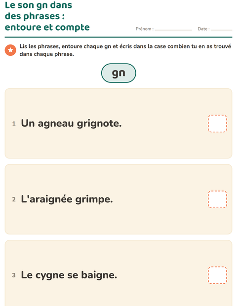 Aperçu de la fiche Les sons complexes pour CE1 (cours élémentaire 1)