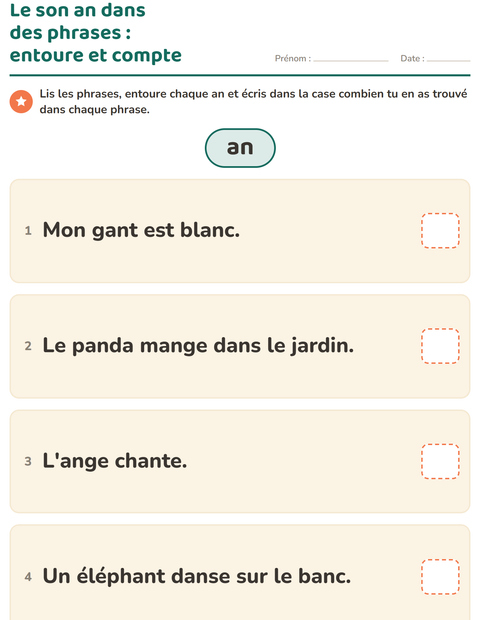 Aperçu de la fiche Les sons complexes pour CE1 (cours élémentaire 1)