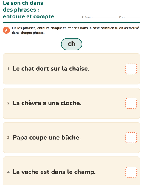 Aperçu de la fiche Les sons complexes pour CE1 (cours élémentaire 1)