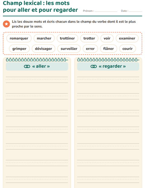 Aperçu de la fiche Les synonymes pour CE2 (cours élémentaire 2)